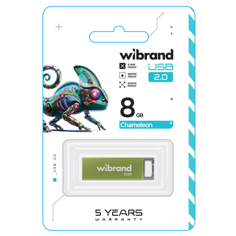 Flash Wibrand USB 2.0 Chameleon 8Gb Light green (WI2.0/CH8U6LG) Київ - фото 2