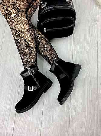 Без бренда Черевики жіночі D and V 2032 чорні (зима, замша натуральна) (2263) 40 Коломыя