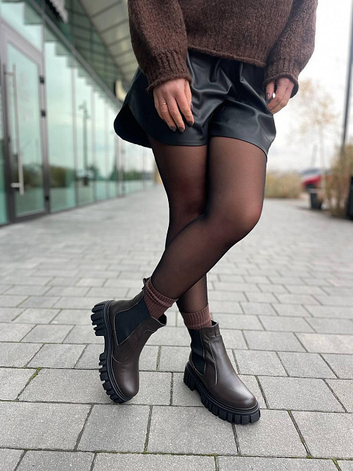 Edan Instruments Ботинки EDAN шоколадные натуральная кожа зимние высота 13 см размеры 36-41 (56 Коломыя - изображение 8