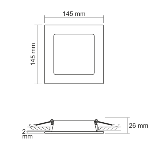 LED Світильник врізний квадратний 9W 5000К VL-DLBS-095 Videx Житомир