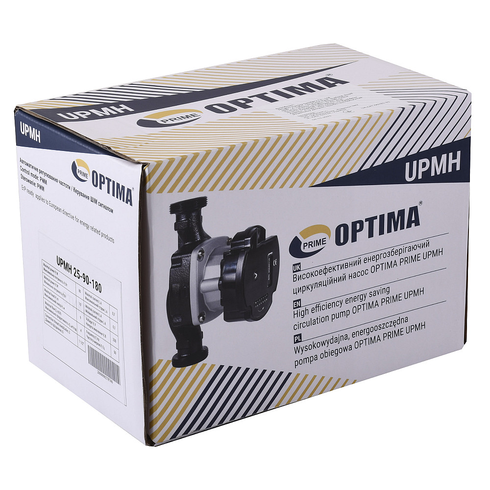 Насос циркуляційний енергоощадний  Optima PRIME UPMH 25-90AUTO 180мм + гайки Тернопіль - фото 5