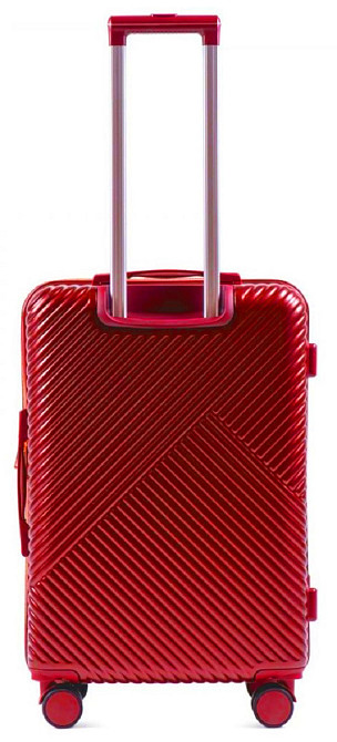 Чемодан пластиковый Wings WN01 средний 65 см темно-красный Киев - изображение 3
