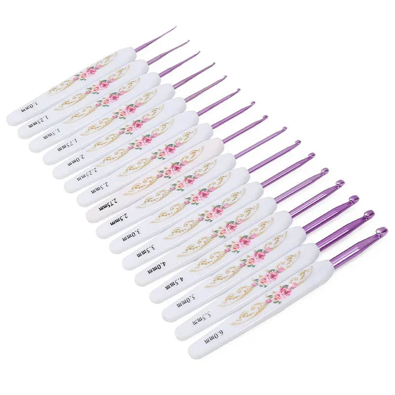 Набор крючков для вязания в косметичке, 16 штук белых крючков, размер 1.0/6.0 мм Каменец-Подольский - изображение 5