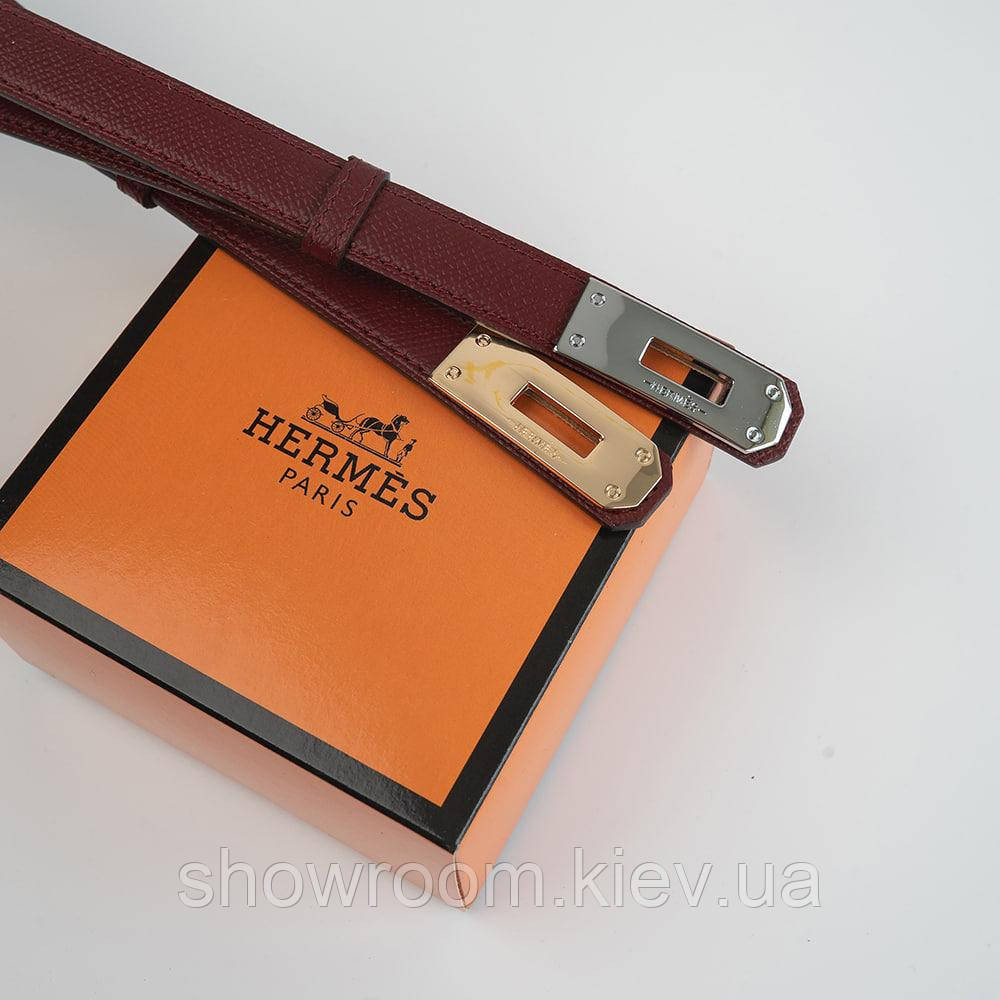 Бордовый женский кожаный ремень (280-1) Киев - изображение 2