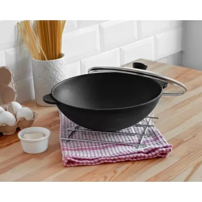 Сковорода Brizoll чавунна WOK 3,7 л 280х96 мм (W28) Винница - изображение 5