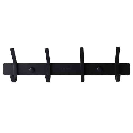 Планка з  гачками Globus Lux BQ9435-4 чорна матова SUS304 Тернопіль