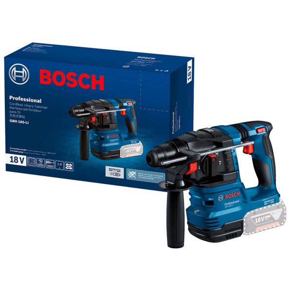 Аккумуляторный бесщеточный перфоратор Bosch Professional GBH 185-LI 18V SDS-Plus 1.9 Дж (0611924020) без АКБ и зарядного устройств Киев - изображение 11
