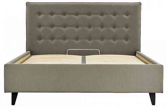 Ліжко Двоспальне Nicole VIP Wood На ніжках 180 х 190 см Melva 20 З додатковою металевою цільнозварною рамою Сірий Київ