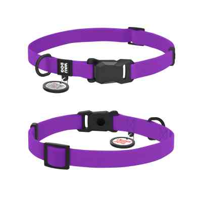 Ошейник для животных WAUDOG Magnet c QR паспортом, магнитная пряжка-фастекс S фиолетовый (27949) Винница