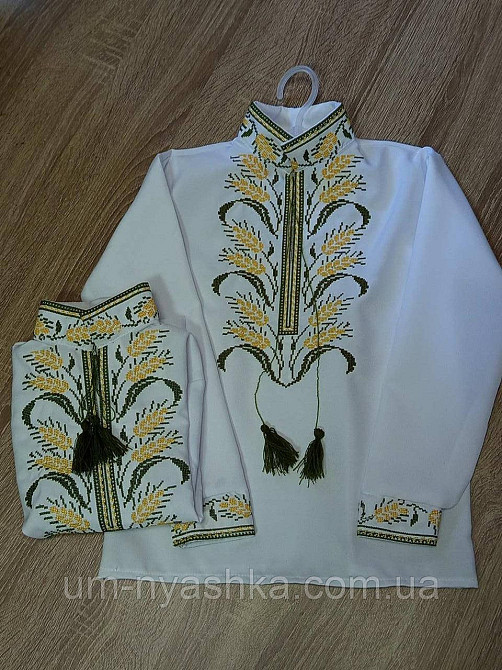 Хлопчача натуральна вишиванка "Колоски" 104-164 Кривий Ріг - фото 4
