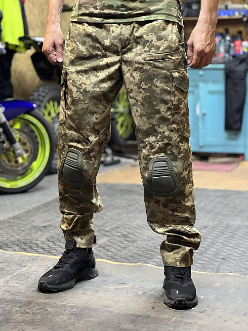 Брюки мужские военные штаны пиксель с наколенниками Корд ткань прочная саржа 56 Одесса - изображение 1