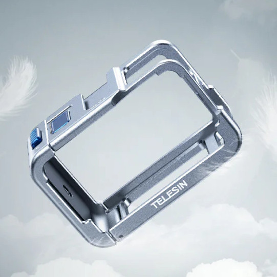 Алюминиевая рамка DJI Action 5 Pro/4/3 легкая быстросъемная серая Telesin S6-FMS-13BL-TDJ Киев - изображение 5