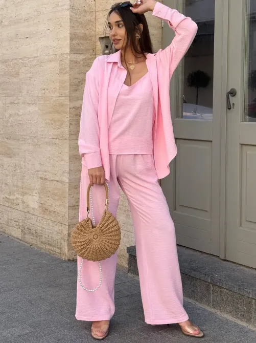 Жіночий костюм трійка з сорочкою, майкою та штанами Одеса - фото 9