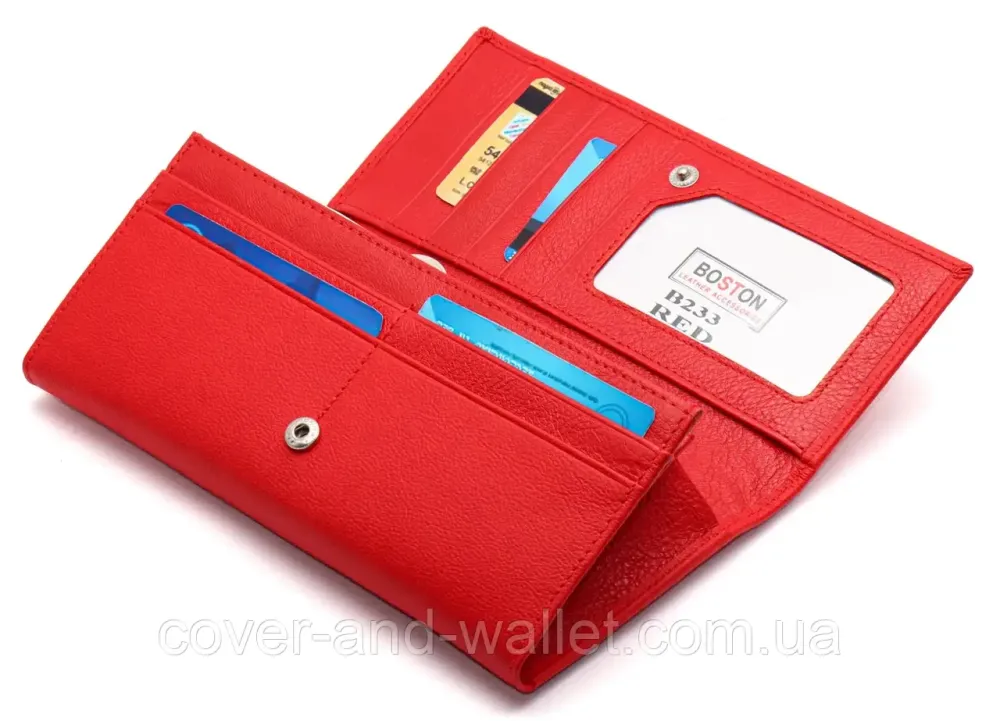 Класичний жіночий гаманець рожевого кольору на багато карток Boston Київ - фото 7