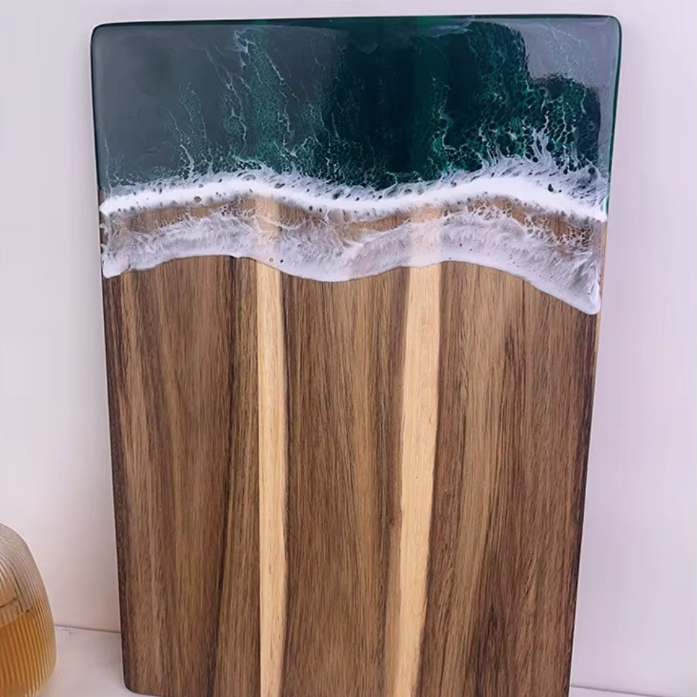 Разделочная доска для кухни бамбуковая,кухонная досточка для разделки из бамбука с узором морской волны 36 х 25 см Каменец-Подольский - изображение 4