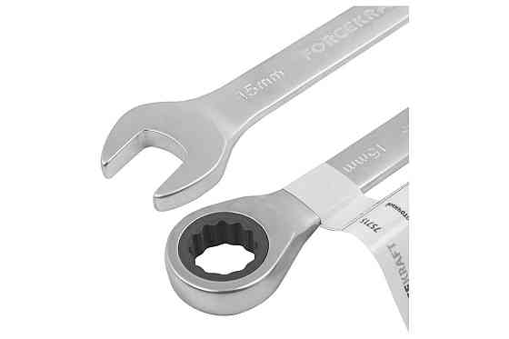 Ключ комбінований тріскачковий 15мм Forcekraft FK-75715 Одеса