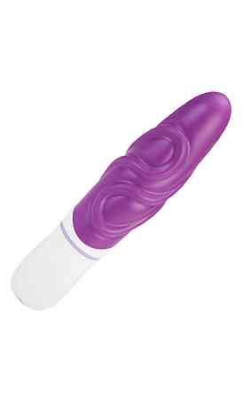 Розкішний вібратор з опуклими ребрашками для стимуляції AMOR BIG VIBRATOR BRUCE Violet (Застосунок НЕ Sex Aura Київ
