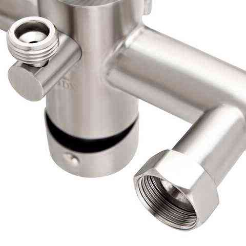 Смеситель для ванны универсальный Zerix DAX-006 (EURO) нержавеющая сталь (ZX3150) Черновцы