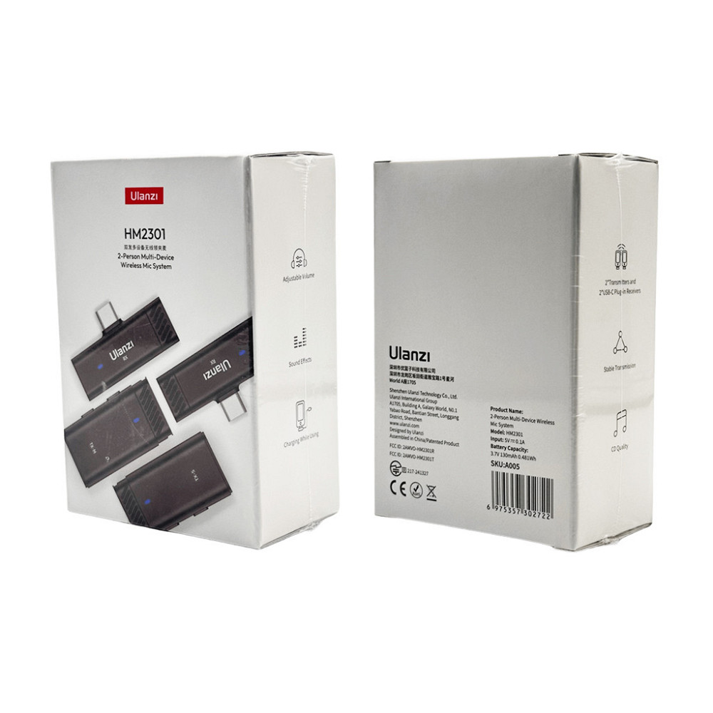 Беспроводной микрофон Ulanzi Vijim HM2301 для записи звука Киев - изображение 5