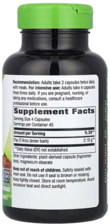 По дарко Кора муравьиного дерева Natures Way Pau d'Arco 180 капс Киев