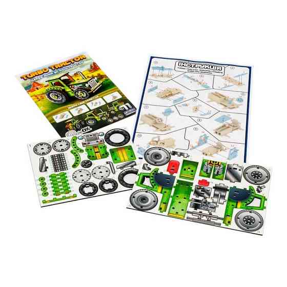 Дитячий дерев'яний 3D конструктор "Tурбо трактор" Puz-00960, 71 деталь Вінниця