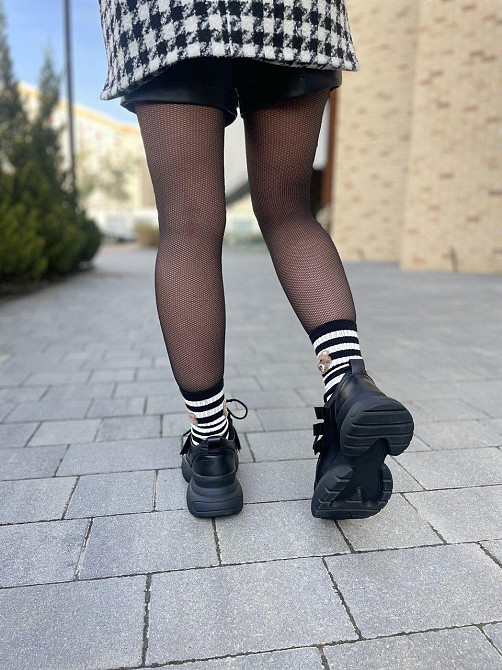 Кроссовки женские M.KRAFT черные натуральная кожа+замша осень-зима 38р.39р. (21042/1) Коломия - фото 6