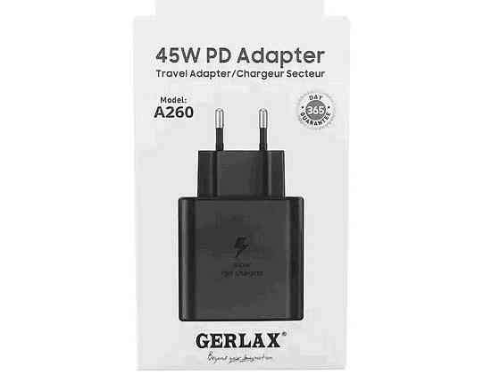 Сетевое зарядное устройство PD Type-C A260 3A/PD45W черное ТМ GERLAX Киев