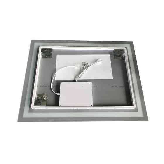 Дзеркало Zerix Kubix MR03-80x60-REVERSE з LED Touch, Anti-fog, димером, регулятором яскравості (ZX6053) ( 11629 ) Харьков