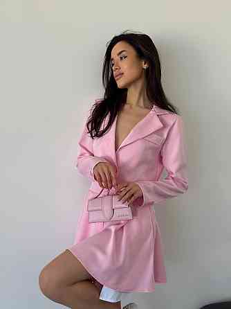 Жіночий костюм-двійка: укорочений піджак і спідниця з трендовою імітацією кишень турецька костюмка + котон Барбі, 42/44 Одеса