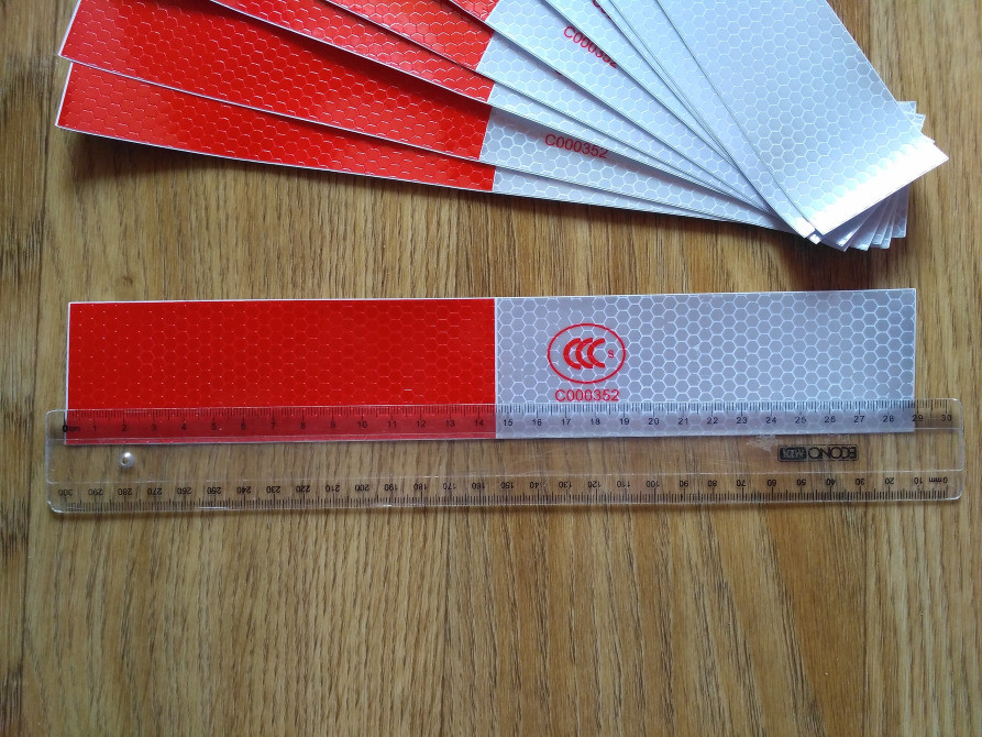 Полоски светоотражающие 10 шт Красная с Белой Киев - изображение 4