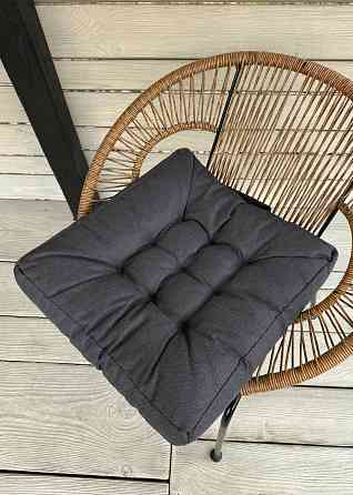 Подушка для стільців (50x50х8 см) Decorator Мальмо колір графітовий 84-137 Київ
