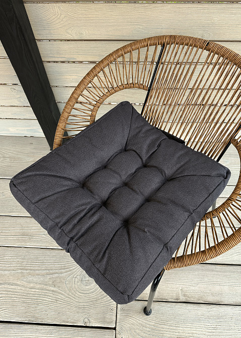 Подушка для стільців (50x50х8 см) Decorator Мальмо колір графітовий 84-137 Київ - фото 3