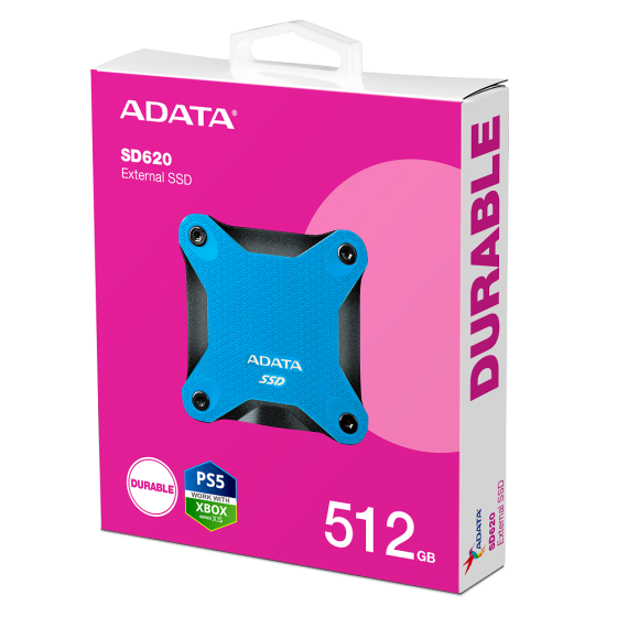 SSD диск портативный внешний накопитель ADATA SD620 512GB USB 3.2 520/460Mb/s Blue SD620-512GCBL Одесса