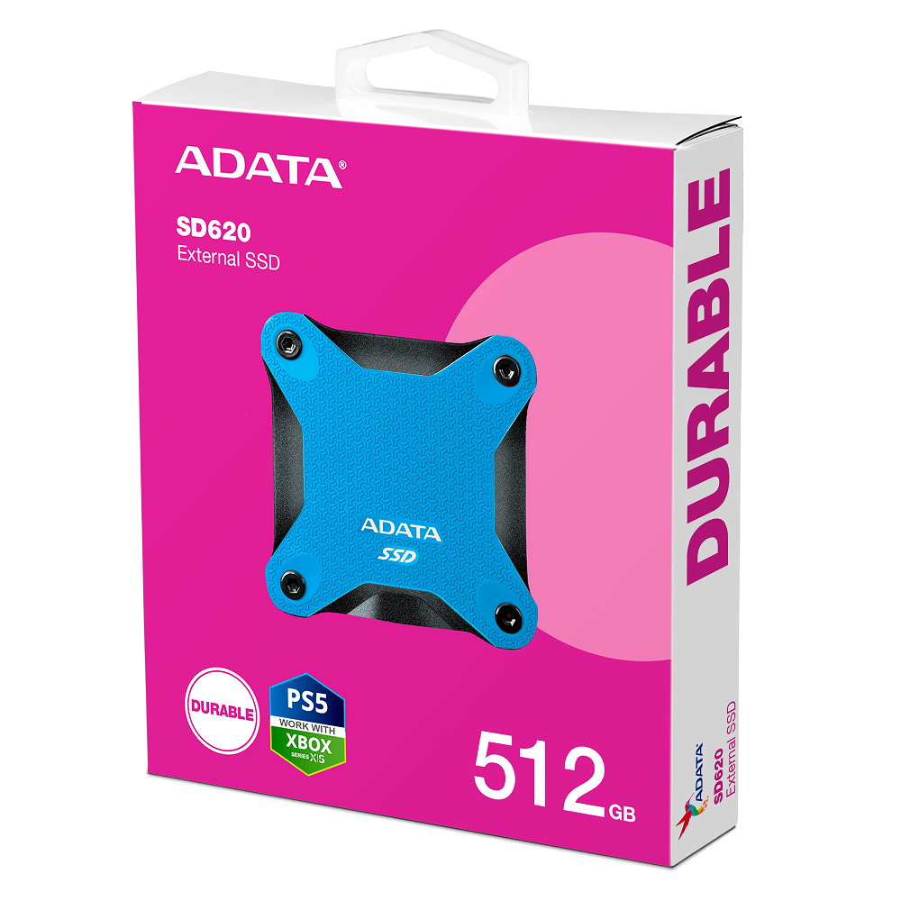 SSD диск портативный внешний накопитель ADATA SD620 512GB USB 3.2 520/460Mb/s Blue SD620-512GCBL Одесса - изображение 2