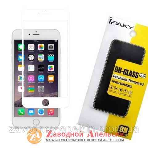 Захисне скло iPhone 6 6S plus Full Glue Glass white Одеса