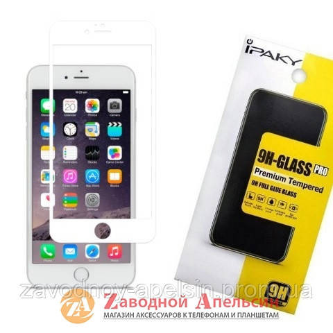 Захисне скло iPhone 6 6S plus Full Glue Glass white Одеса - фото 1