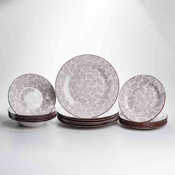 Столовий сервіз на 6 персон 18 предметів набір фарфорових тарілок HP-HK-A6 Коломия
