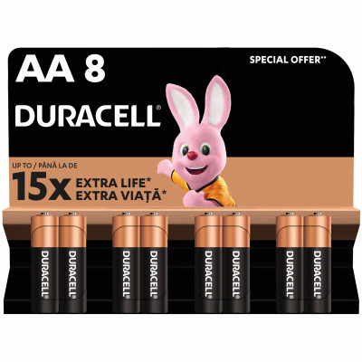 Батарейка Duracell AA лужні 8 шт. в упаковці (5000394006522 / 81417083 / 81480361) Вінниця - фото 1