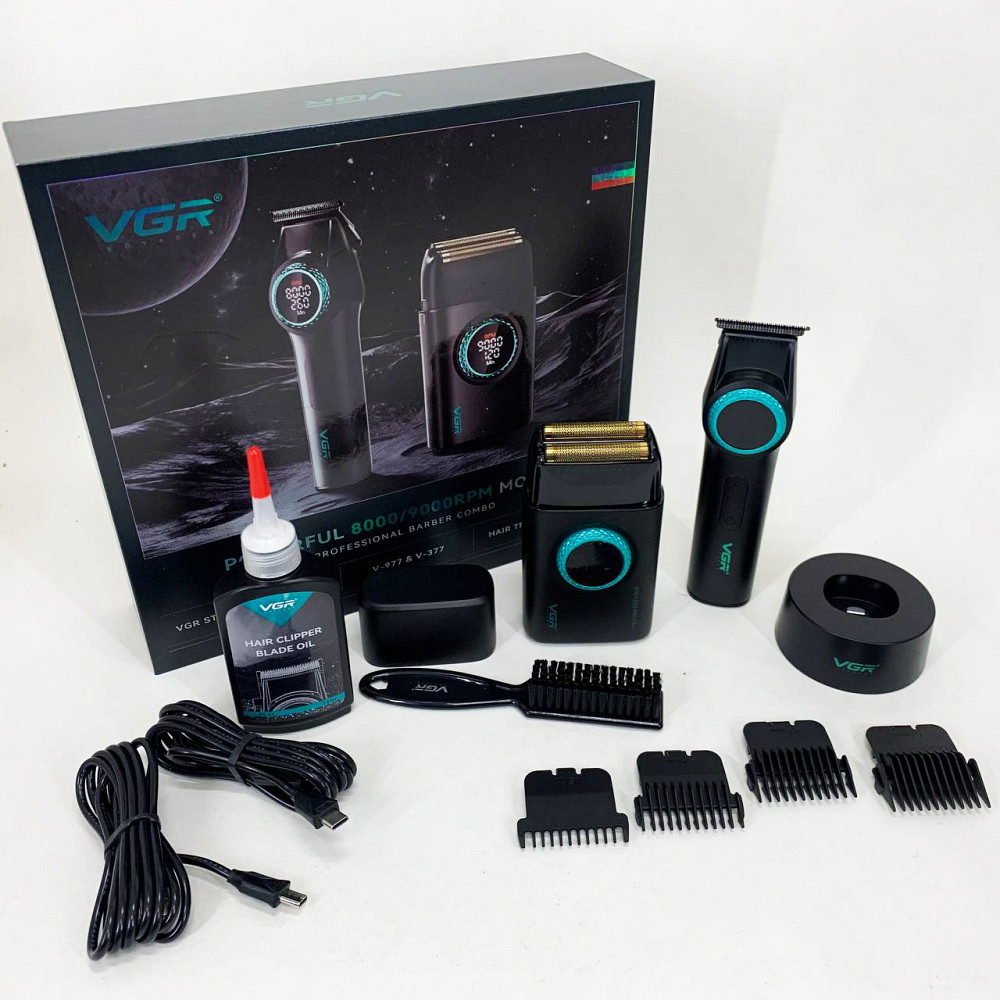 Машинка для стрижки волос и бритья VGR 2 в 1 V-977 V-377, Машинка для стрижки с мощным аккумулятором LZ-57 Львов - изображение 10