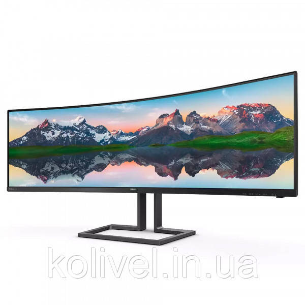TFT 48.8" Philips 498P9Z, VA, 5120 x 1440, HDMI 2.0 x 3, DP, USB 3.2 x 2, HAS, колонки, чорний (498P9Z/00) Київ - фото 3