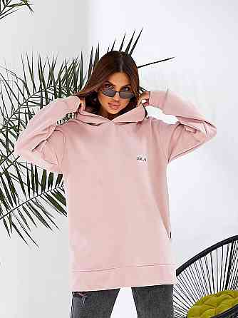 Женская базовая удлиненная худые с двойным глубоким капюшоном турецкий тринит, петля ПЕНЬЕ Одесса