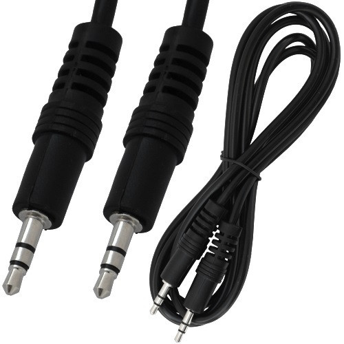 Шнур аудіо - відео , штекер 3,5 стерео - штекер 3,5 стерео, прямий, діам.- 4мм, 1,8 м, чорний Полтава - фото 1