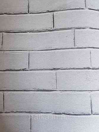 Шпалери флізелінові еко Decoprint Good Vibes 0.53х10 молодіжні під цеглу світло сірі на шпалерах можна писати Київ