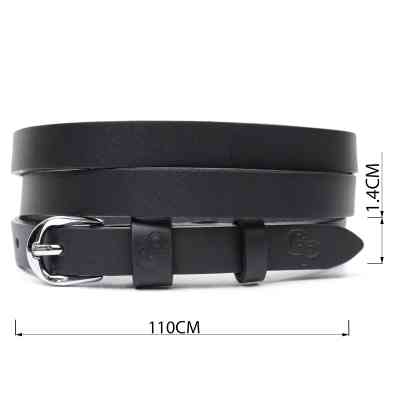 Ремень Grande Pelle Женский из натуральной кожи Черный (11693) Винница