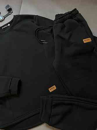 Мужской утепленный спортивный костюм baza трикотаж Трехнит флис Черный, 50/52 Одесса