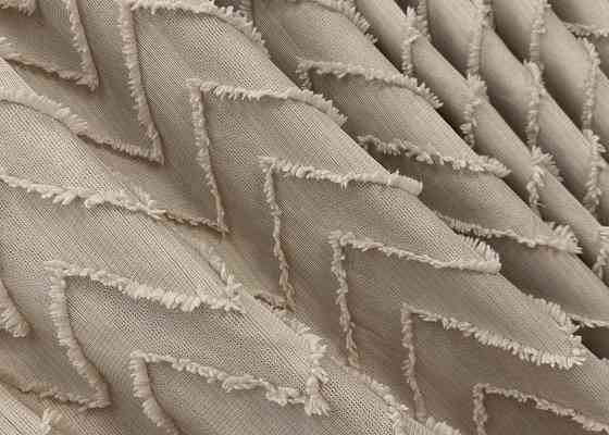 Комплект штор VR-Textil Льон Букле 100х270 2шт і Тюль 300х270 1812ш-115т Бежевий з білим 71-036/1 Київ