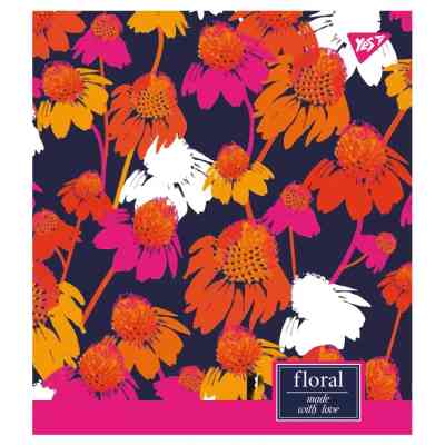 Тетрадь Yes А5 Floral Explosion 18 листов клетка (765183) Винница