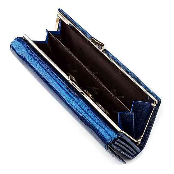 Кошелек женский ST Leather 18394 (S3001A) вместительный Синий Киев