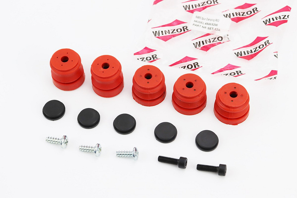 Амортизатор 4500/5200 к-кт 5шт+заглушки+болти, червоні Київ - фото 1