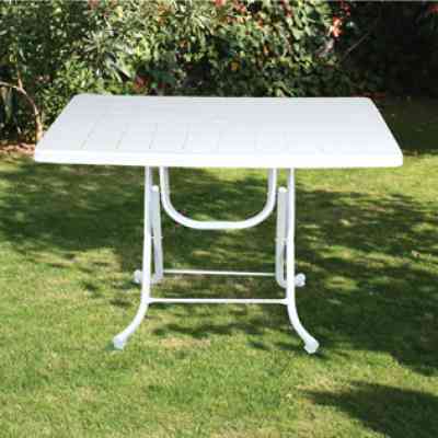 Стол садовый Irak Plastik складной 70х115 см белый (4598) Винница